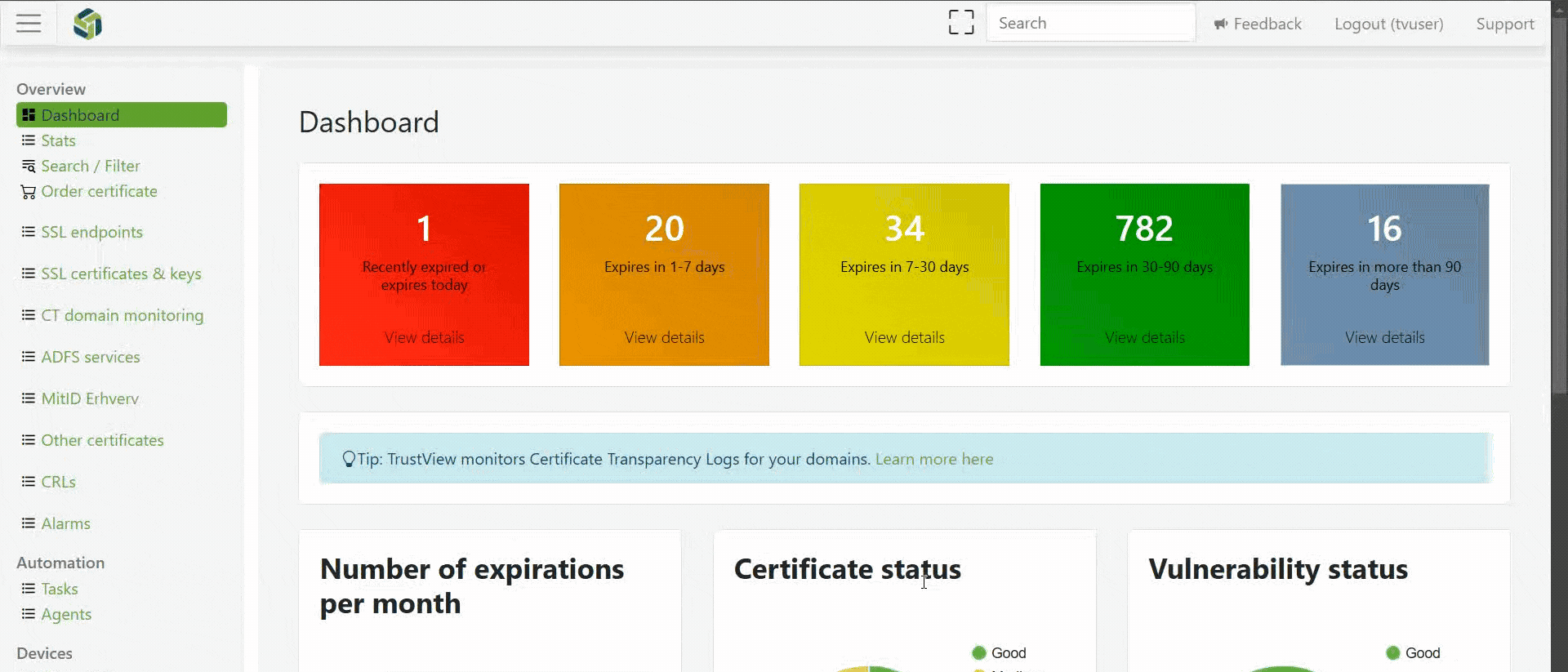 Select a certificate issuer